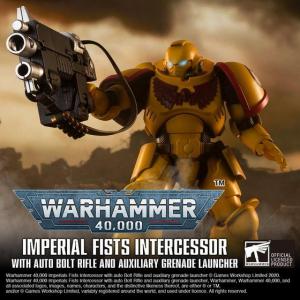 WARHAMMMER 40,000 IMPERIAL FISTS INTERCESSOR WITH AUTO BOLT RIFLE AND AUXILIARY GRENADE LAUNCHER
