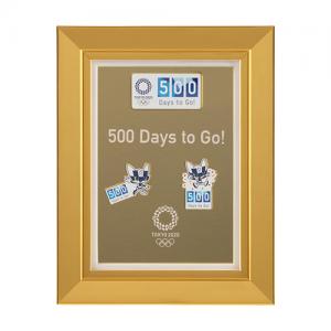 500 Days to Go! 額装ピンバッジセット(東京2020オリンピックマスコット)