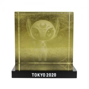 金沢箔【石川県】3Ｄクリスタル (東京2020パラリンピックマスコット)ゴールド