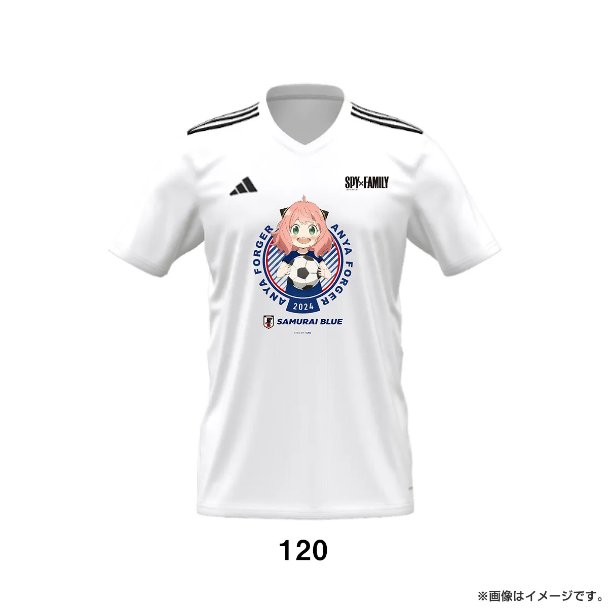 SPY×FAMILY Tシャツ サッカー日本代表ver.（白・キッズ用120cm）