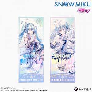 [SNOW MIKU] 雪ミク 描き下ろしイラスト【四季の移ろい】初音ミク 箔押しチケット風カード