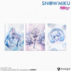 [SNOW MIKU] 雪ミク 描き下ろし/描き起こしイラスト【四季の移ろい】初音ミク メタリッククリアファイル