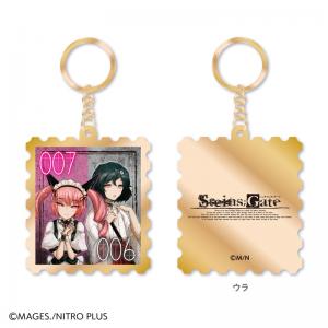 「STEINS;GATE」15周年記念 切手風メタルキーホルダー（フェイリス・ニャンニャン&漆原るか）