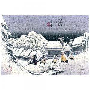 ドラえもん 浮世絵・越前和紙パズル「東海道五十三次之内 蒲原 夜之雪」